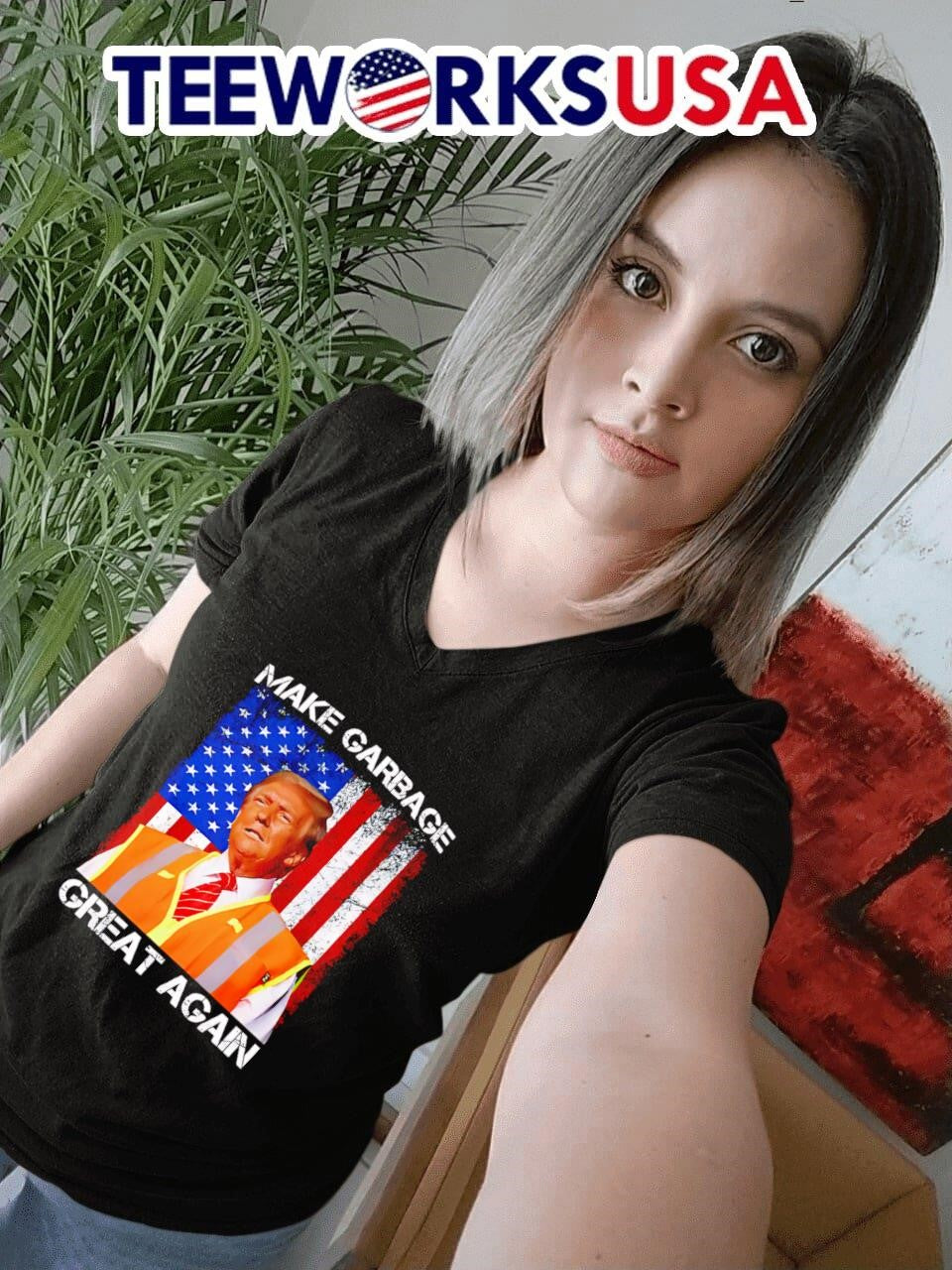 Trump 2024 make garbage great again - Adult & Kids T-Shirts, Sweatshirts & Hoodies apparel design preview 4