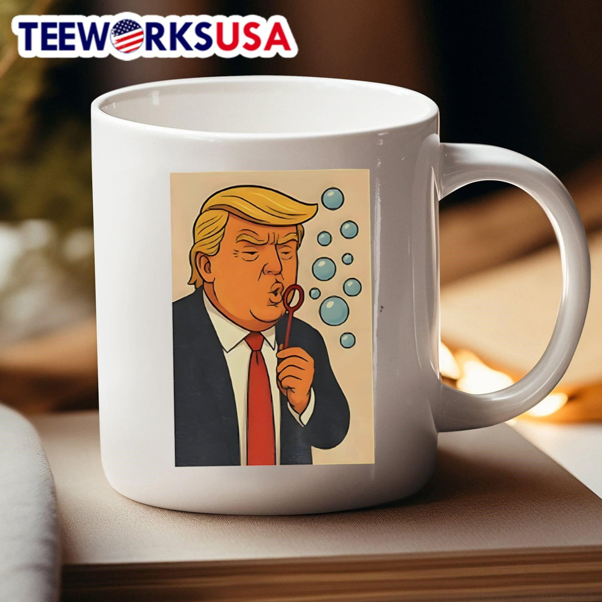Trump Blowing Bubbles Bubba Bubble Wand - Adult & Kids T-Shirts, Sweatshirts & Hoodies apparel design preview 4
