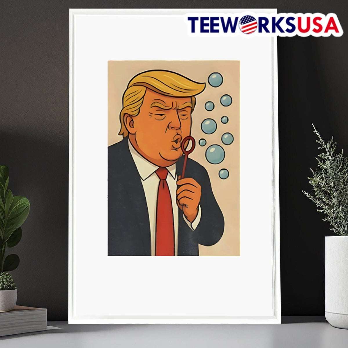 Trump Blowing Bubbles Bubba Bubble Wand - Adult & Kids T-Shirts, Sweatshirts & Hoodies apparel design preview 6