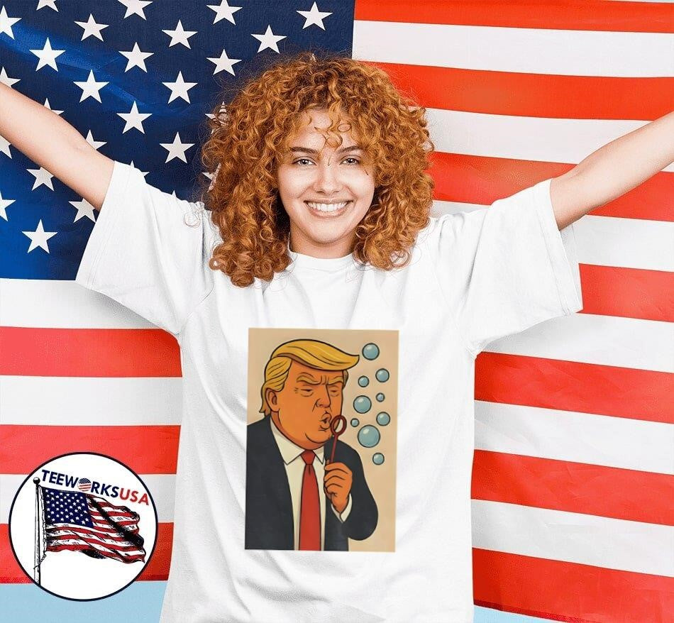 Trump Blowing Bubbles Bubba Bubble Wand - Adult & Kids T-Shirts, Sweatshirts & Hoodies apparel design preview 7