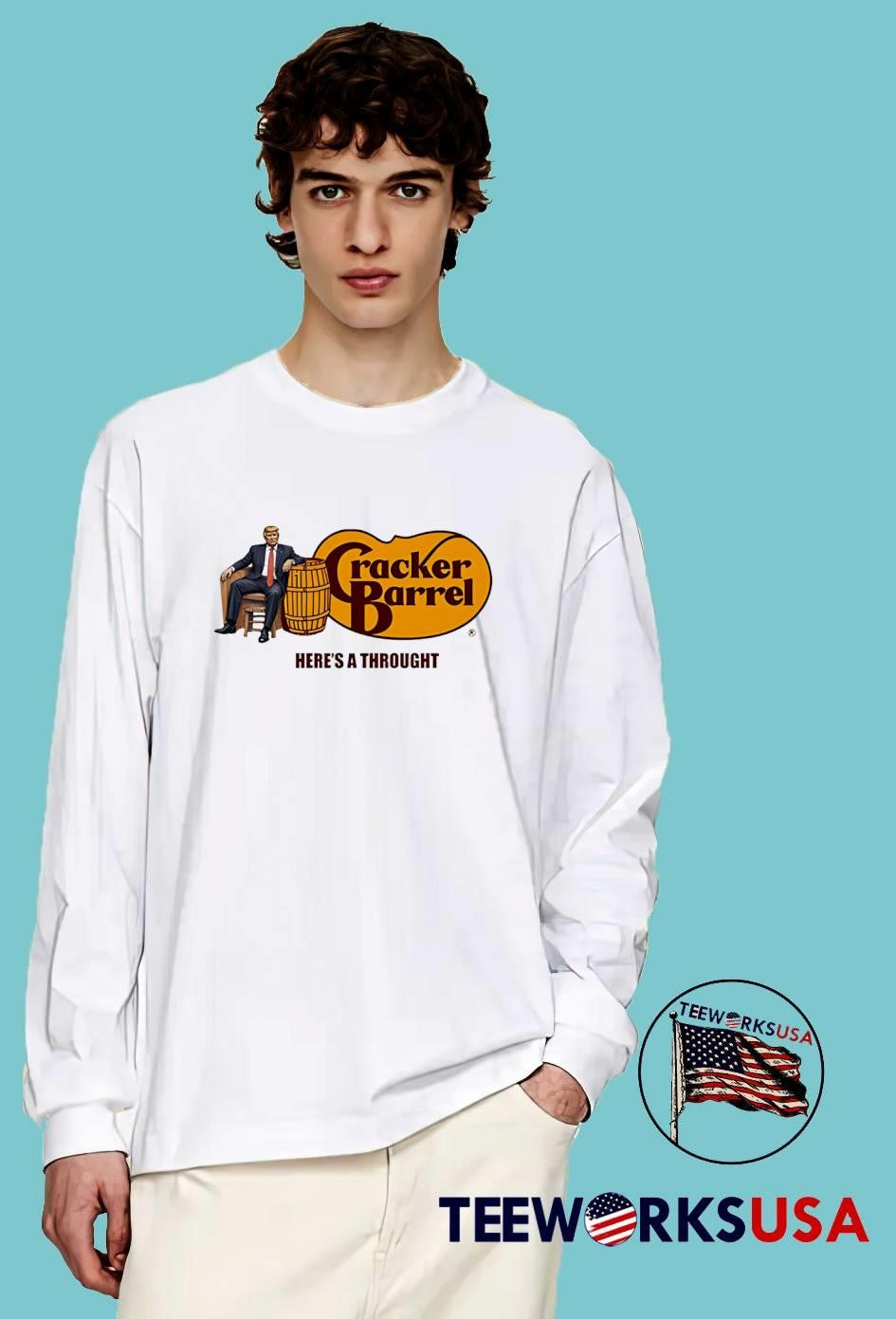 Trump Here's A Thought Cracker Barrel - Adult & Kids T-Shirts, Sweatshirts & Hoodies apparel design preview 4