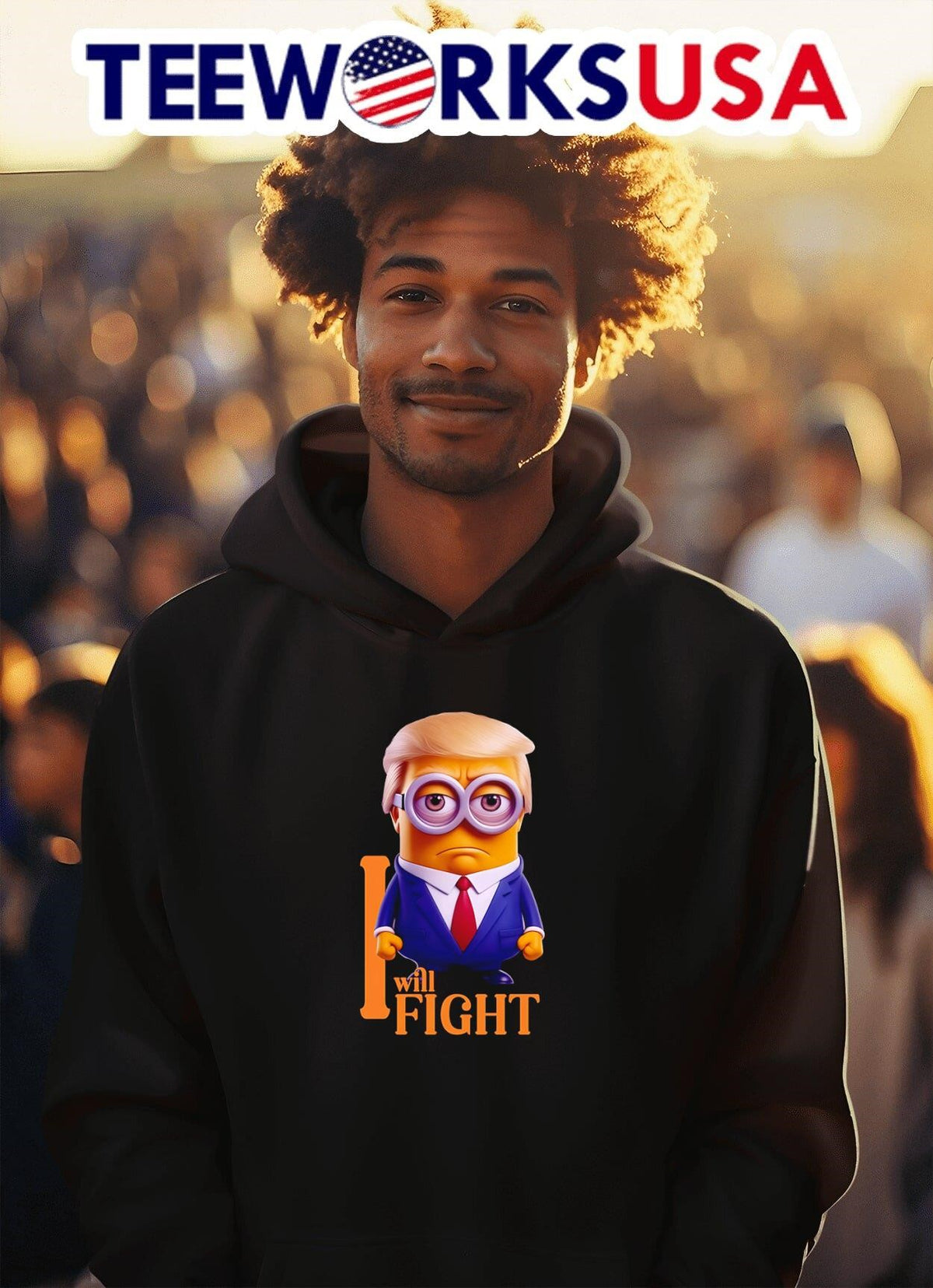 Trumpion I will fight - Adult & Kids T-Shirts, Sweatshirts & Hoodies apparel design preview 2