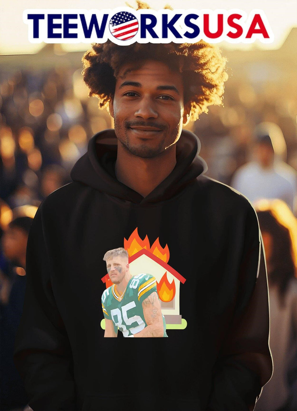 Tucker Kraft Krafting a fire - Adult & Kids T-Shirts, Sweatshirts & Hoodies apparel design preview 2