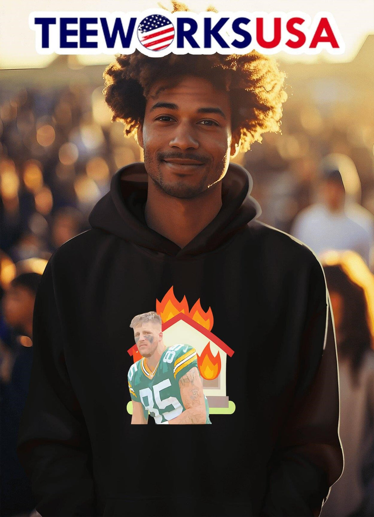 Tucker Kraft Krafting a fire - Adult & Kids T-Shirts, Sweatshirts & Hoodies apparel design preview 2
