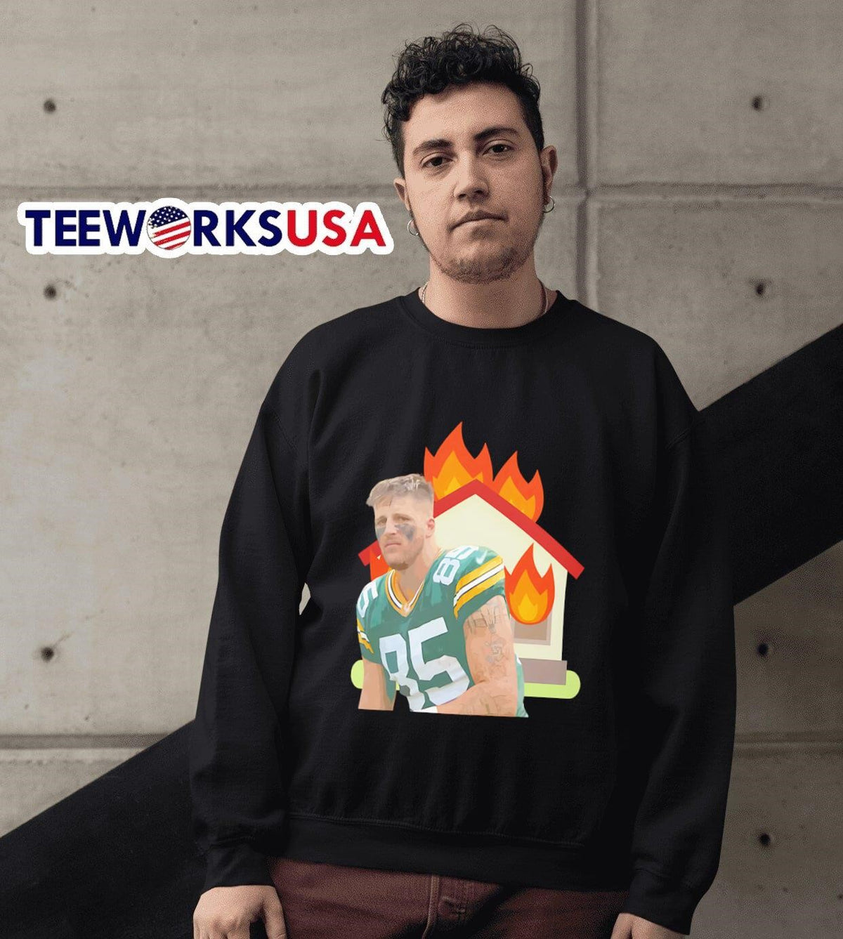 Tucker Kraft Krafting a fire - Adult & Kids T-Shirts, Sweatshirts & Hoodies apparel design preview 3