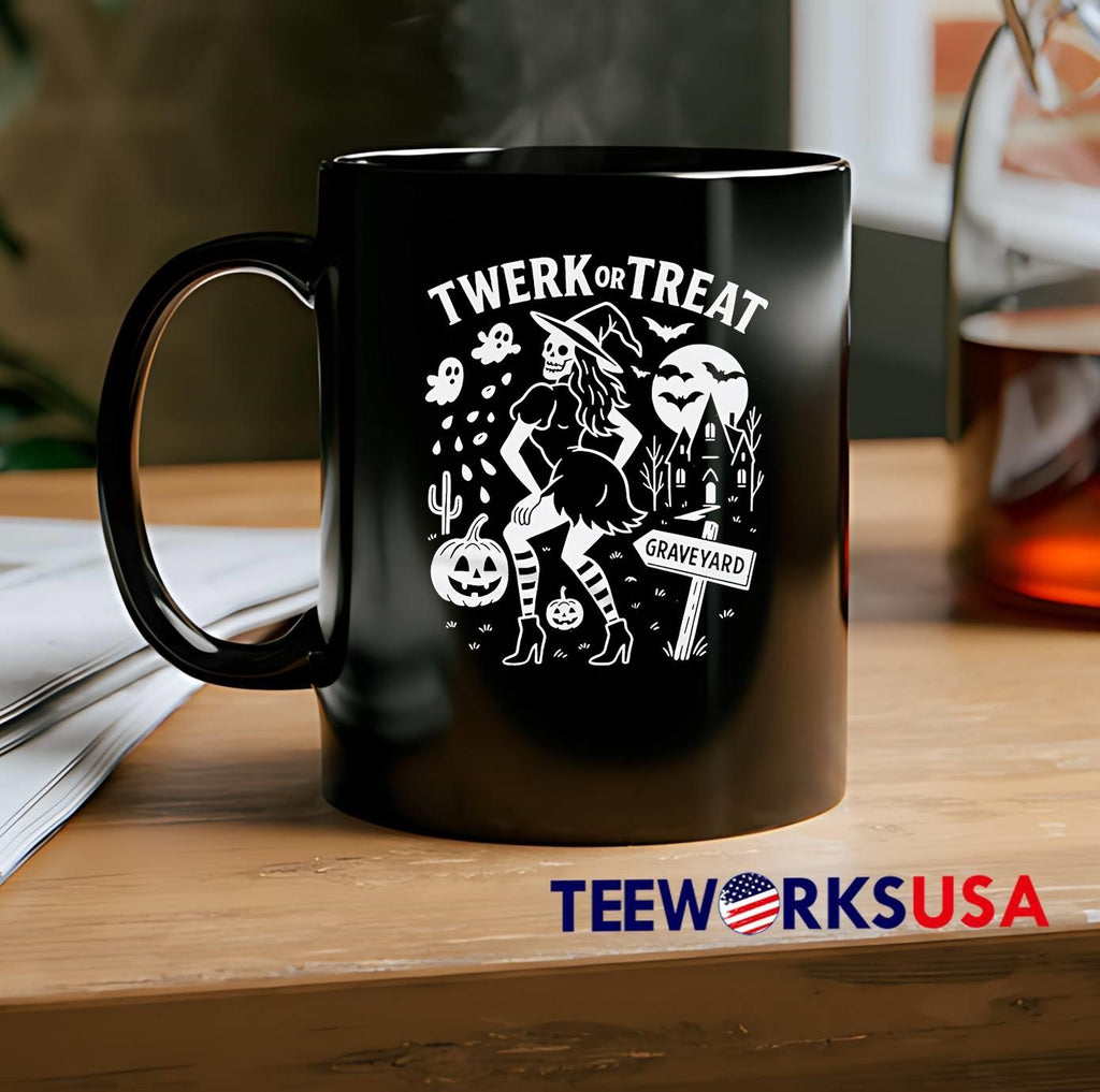 Twerk Or Treat Graveyard - Adult & Kids T-Shirts, Sweatshirts & Hoodies apparel design preview 2