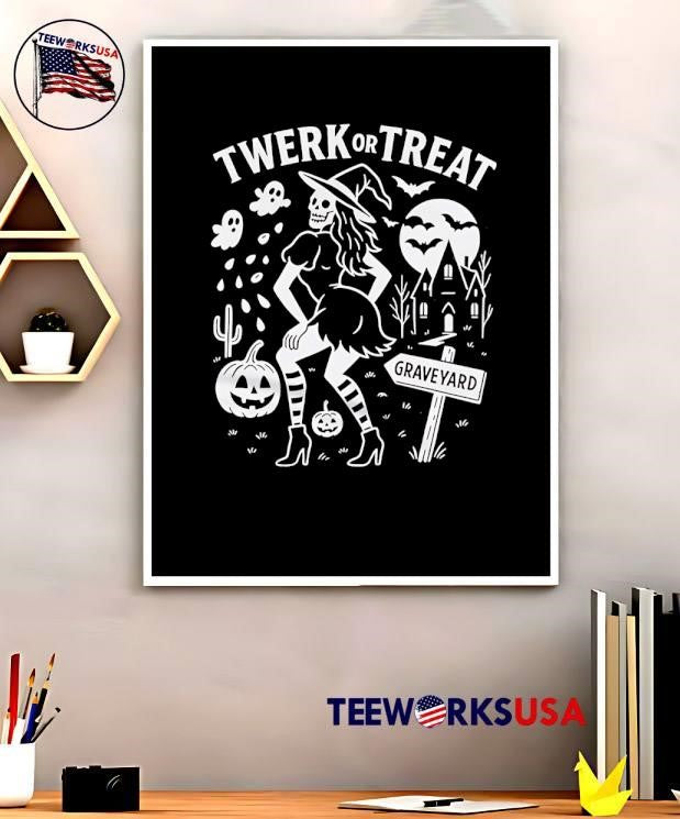 Twerk Or Treat Graveyard - Adult & Kids T-Shirts, Sweatshirts & Hoodies apparel design preview 5