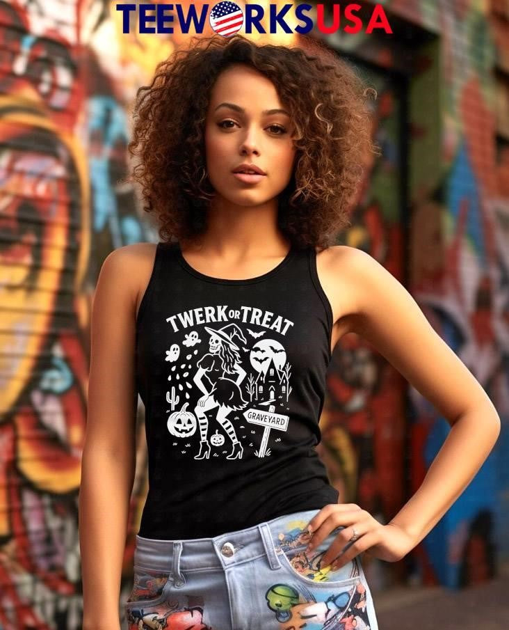 Twerk Or Treat Graveyard - Adult & Kids T-Shirts, Sweatshirts & Hoodies apparel design preview 7