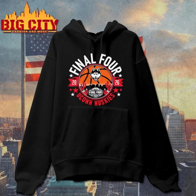 UConn Huskies WBB 2026 Final Four College Baketball - Adult & Kids T-Shirts, Sweatshirts & Hoodies apparel design preview 2