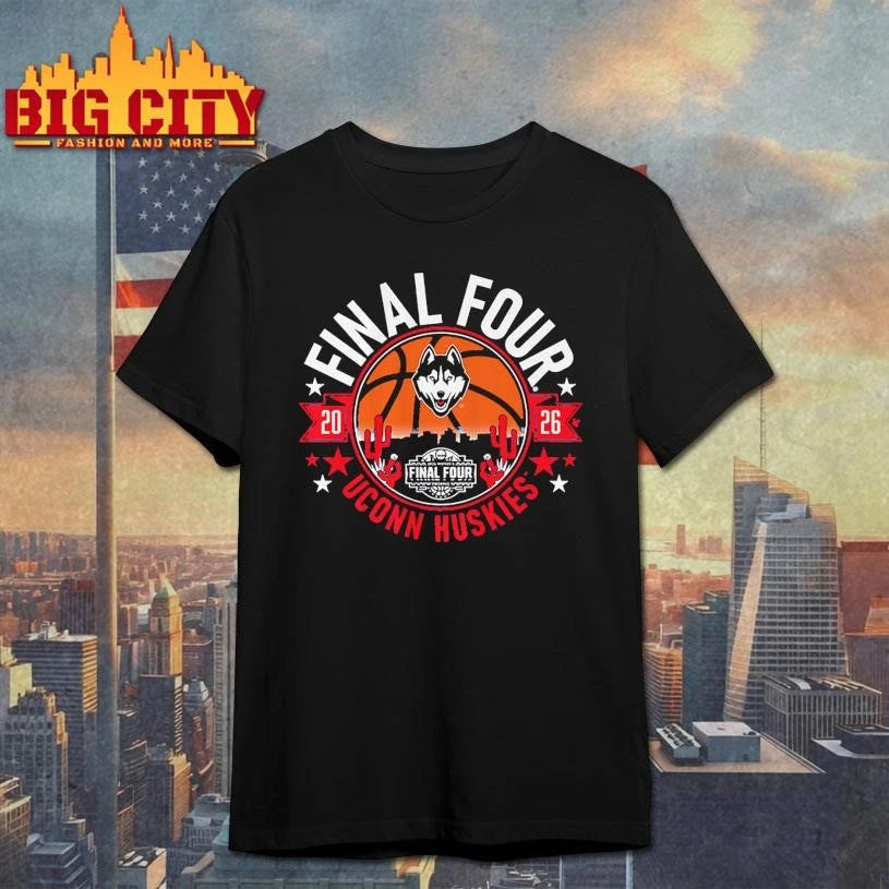 UConn Huskies WBB 2026 Final Four College Baketball - Adult & Kids T-Shirts, Sweatshirts & Hoodies apparel design preview 1