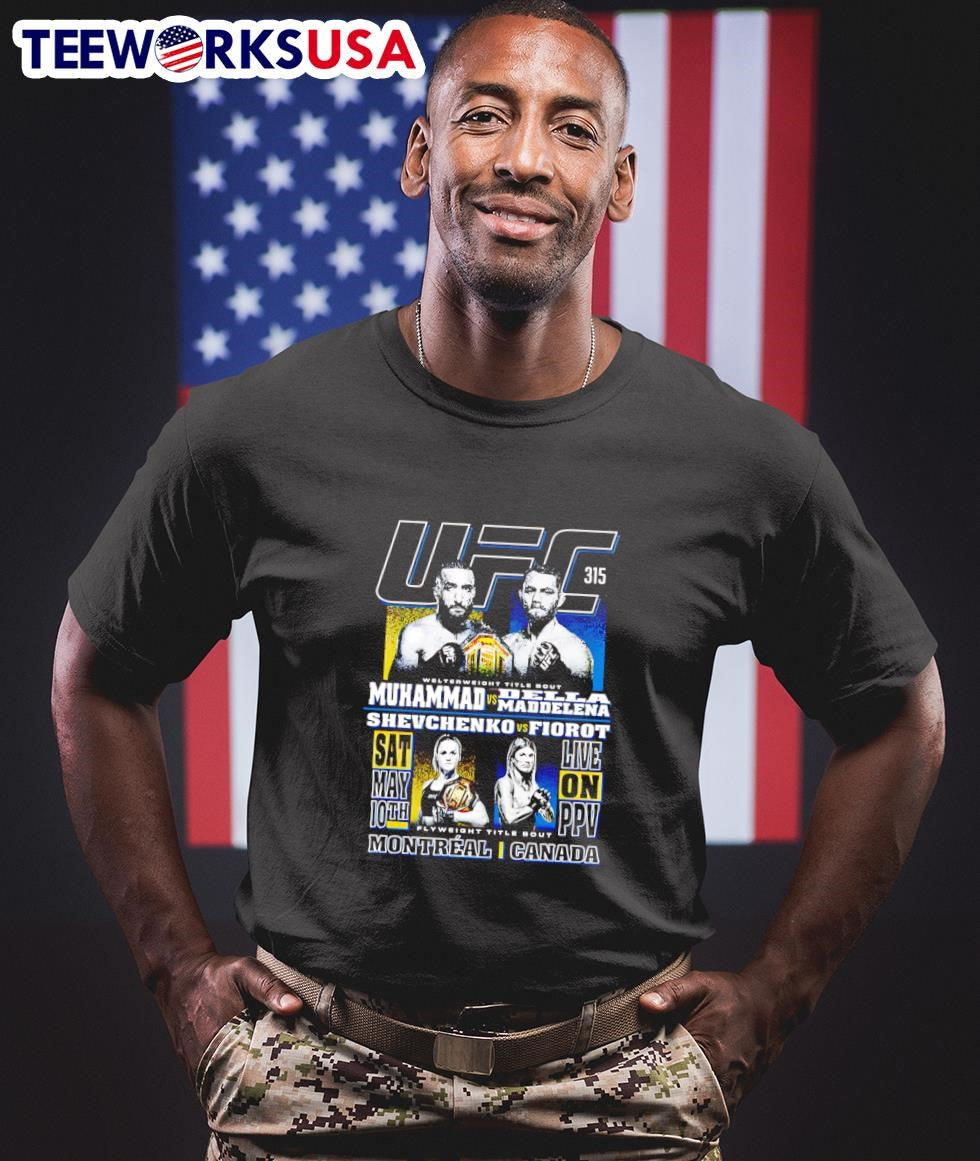 UFC 315 Muhammad vs Della Maddalena Main Event - Adult & Kids T-Shirts, Sweatshirts & Hoodies apparel design preview 1