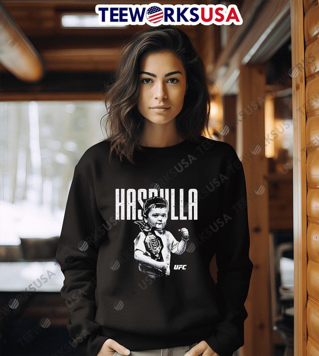 UFC Hasbulla Stamp retro - Adult & Kids T-Shirts, Sweatshirts & Hoodies apparel design preview 6