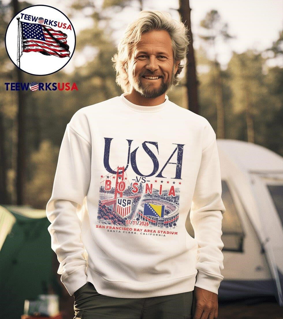 USA Vs. Bosnia And Herzegovina Matchup - Adult & Kids T-Shirts, Sweatshirts & Hoodies apparel design preview 3