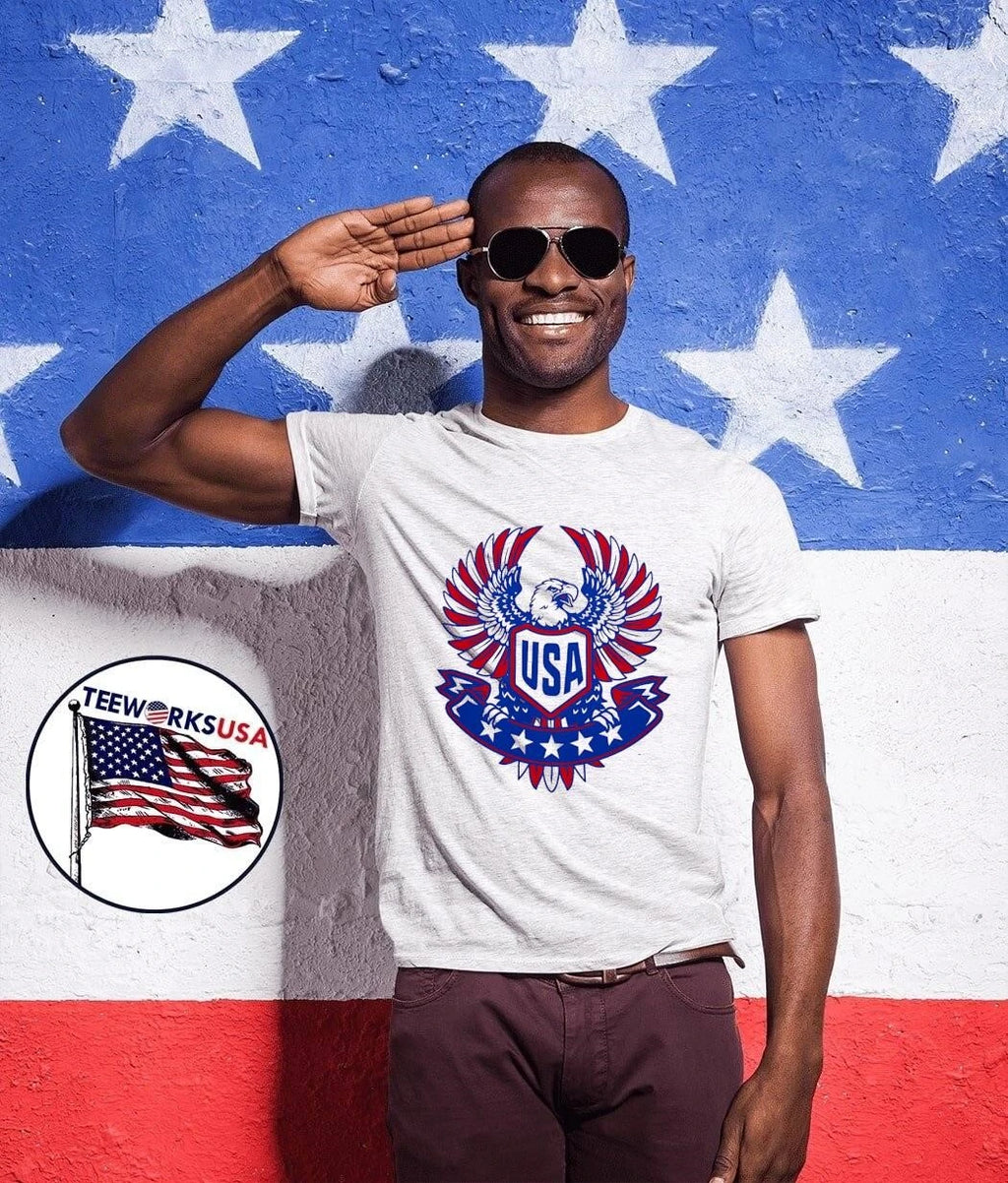 USA eagle badge emblem patriotic - Adult & Kids T-Shirts, Sweatshirts & Hoodies apparel design preview 1