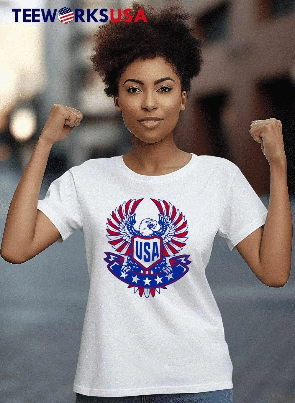 USA eagle badge emblem patriotic - Adult & Kids T-Shirts, Sweatshirts & Hoodies apparel design preview 6