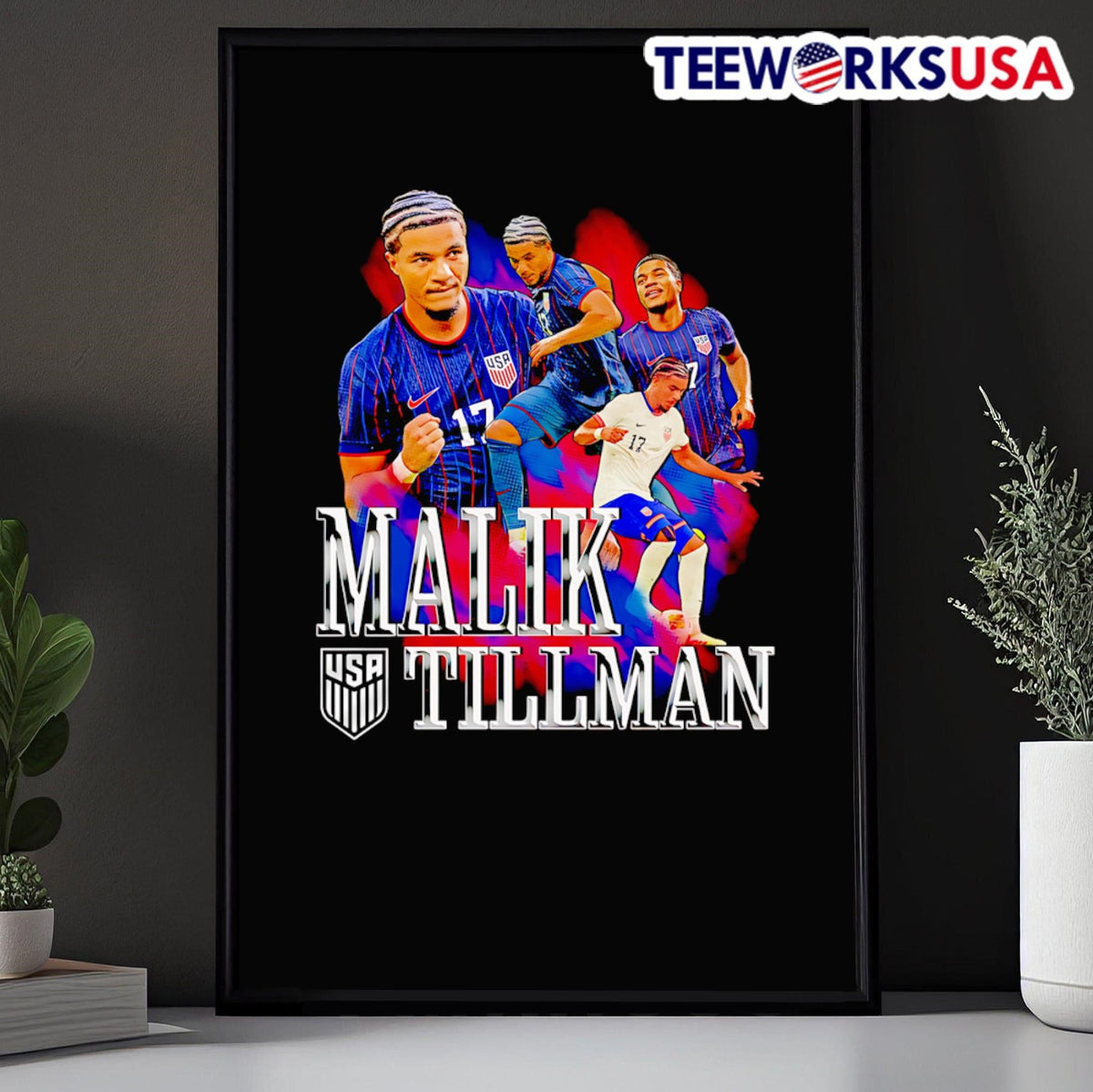 USMNT Malik Tillman graphic - Adult & Kids T-Shirts, Sweatshirts & Hoodies apparel design preview 5