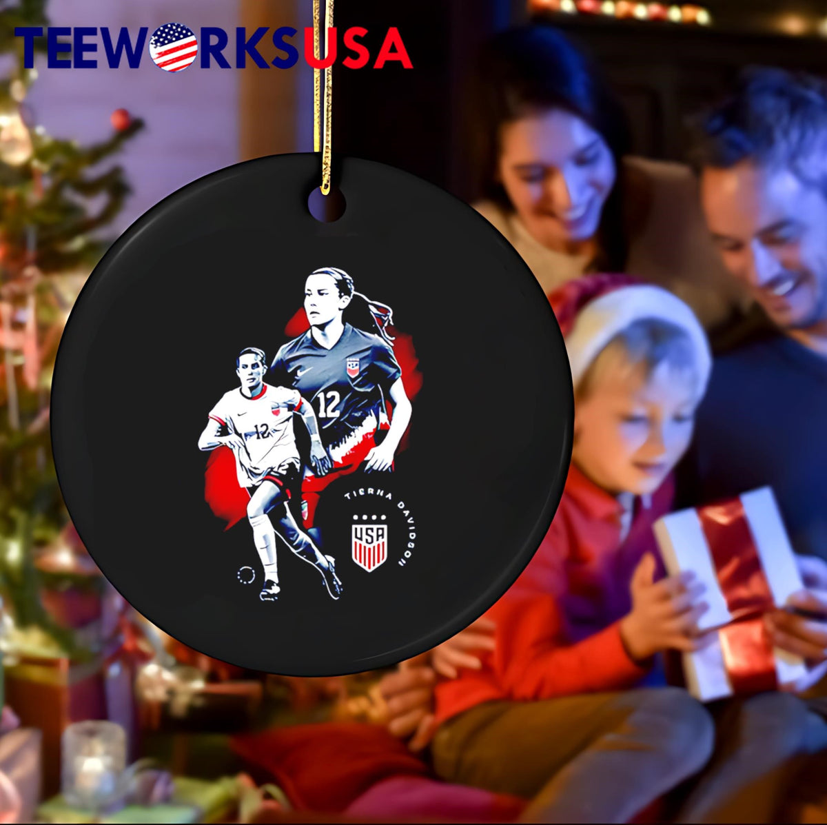 USWNT Tierna Davidson Graphic - Adult & Kids T-Shirts, Sweatshirts & Hoodies apparel design preview 4
