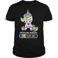 Unicorn Installing Muscles Please Wait - Adult & Kids T-Shirts, Sweatshirts & Hoodies apparel design preview 1