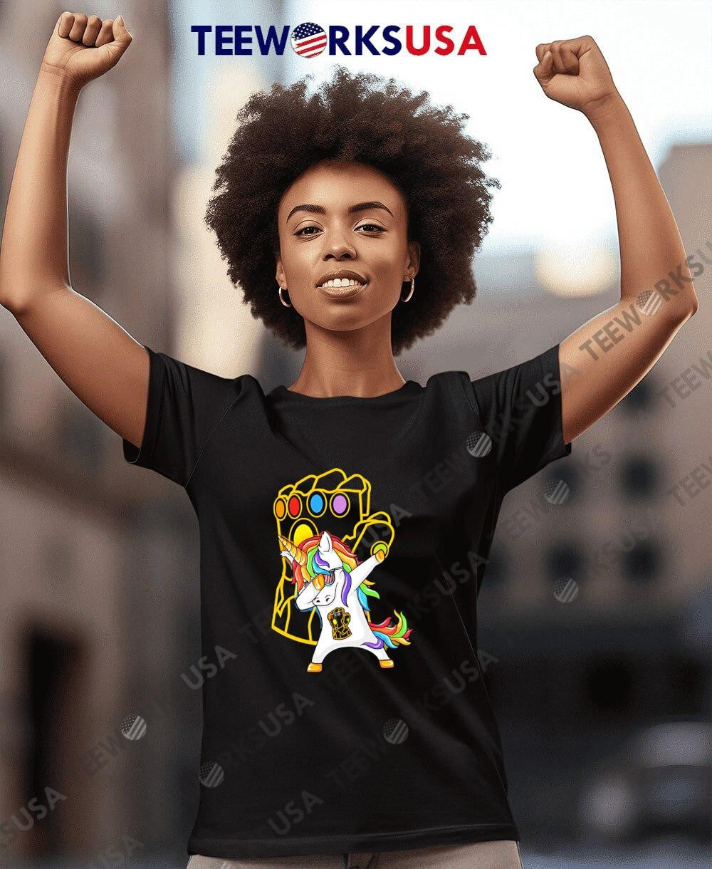 Unicorn thanos dabbing - Adult & Kids T-Shirts, Sweatshirts & Hoodies apparel design preview 4