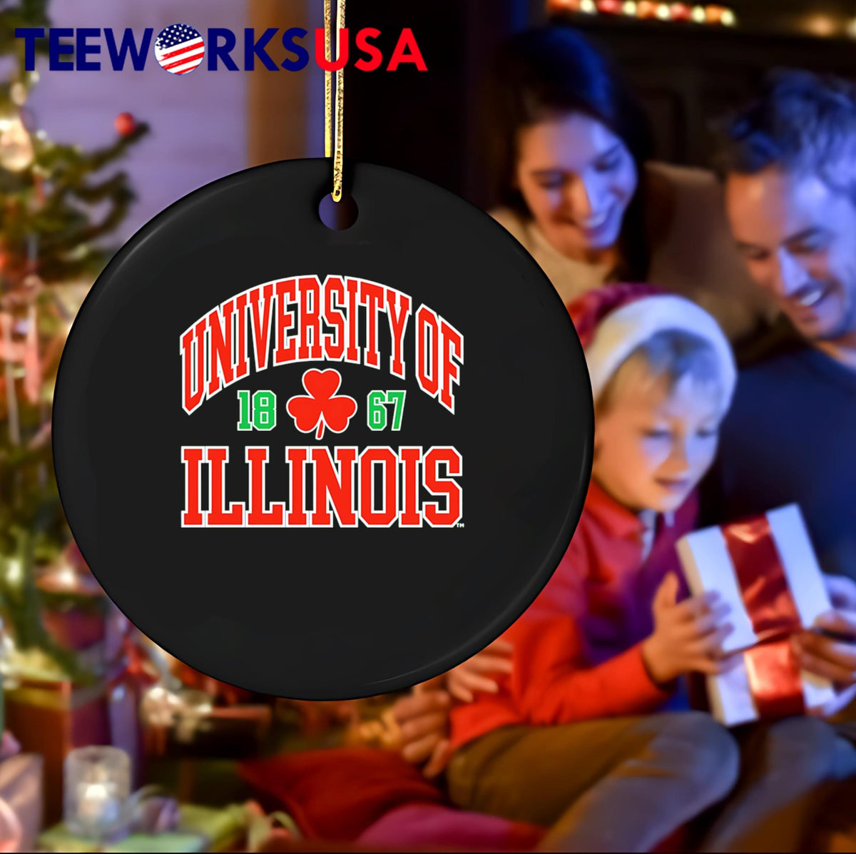 University Of 1867 Illinois red - Adult & Kids T-Shirts, Sweatshirts & Hoodies apparel design preview 4