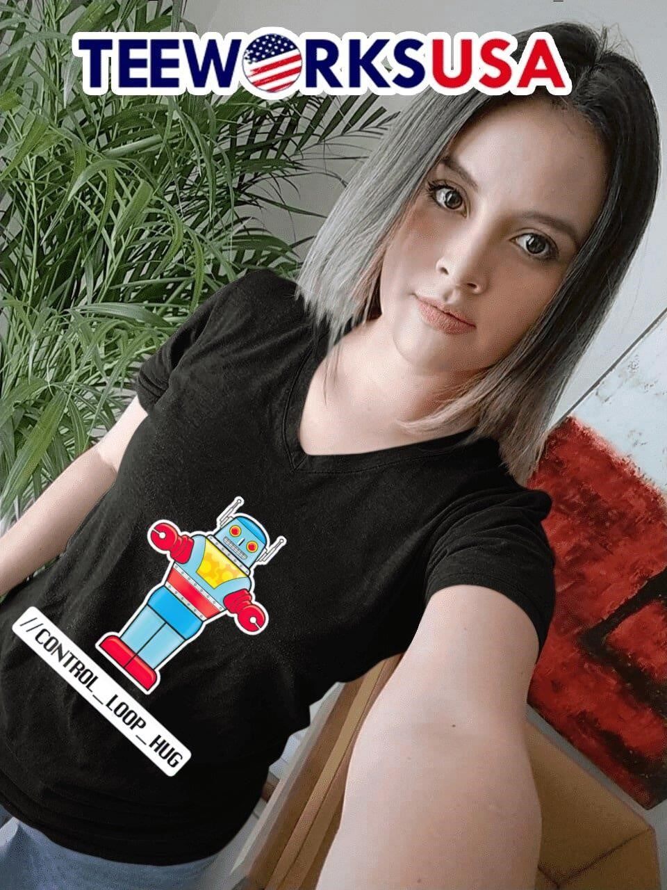 Robot control loop hug - Adult & Kids T-Shirts, Sweatshirts & Hoodies apparel design preview 4