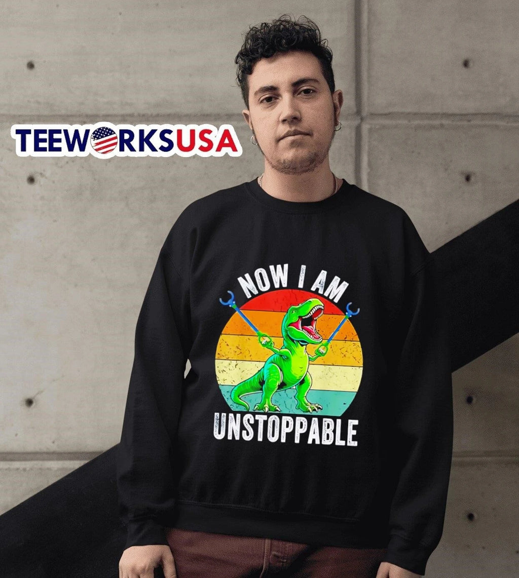 Now I Am Unstoppable T Rex - Adult & Kids T-Shirts, Sweatshirts & Hoodies apparel design preview 6