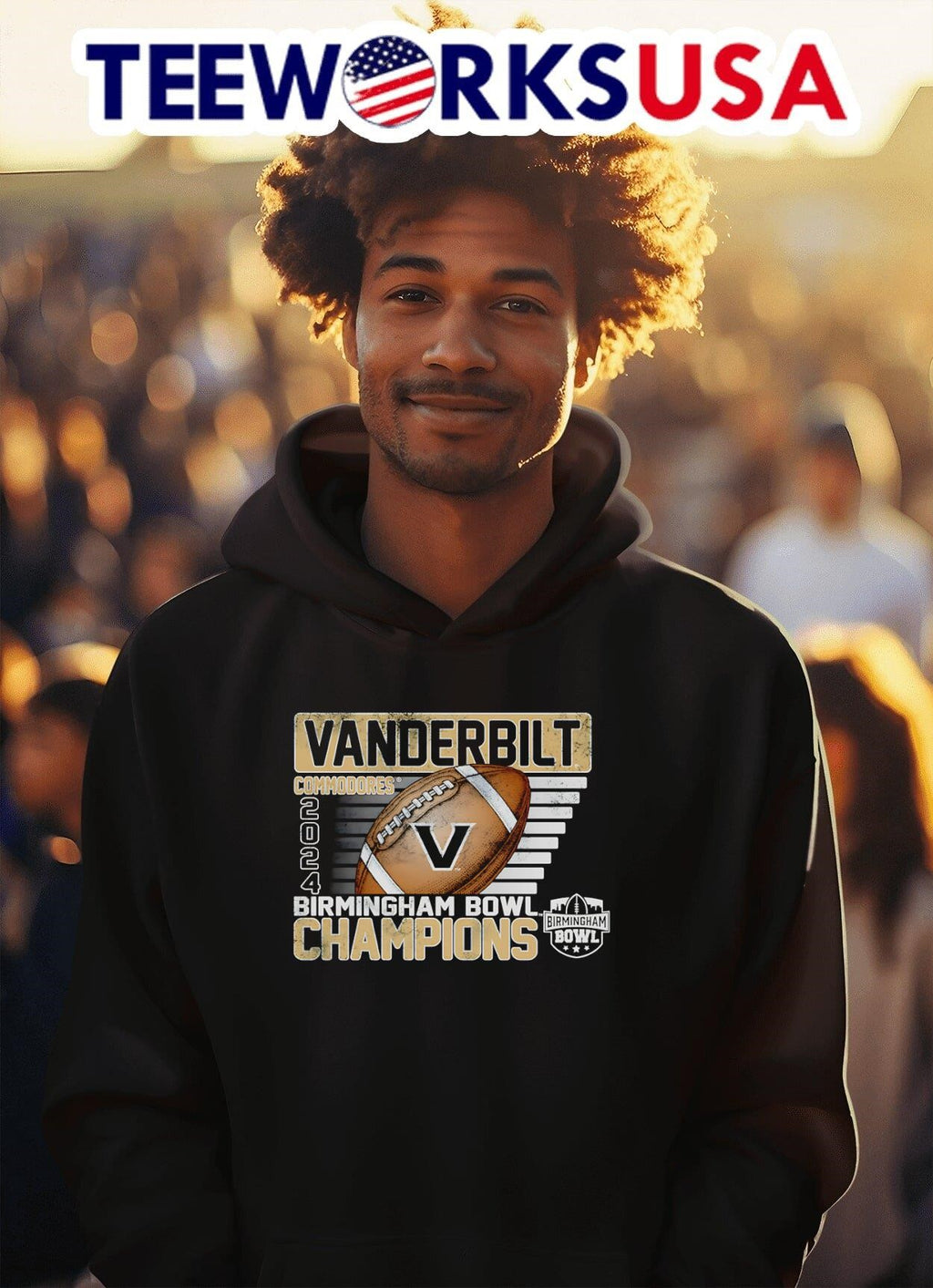Vanderbilt Commodores 2024 Birmingham Bowl Champions - Adult & Kids T-Shirts, Sweatshirts & Hoodies apparel design preview 2
