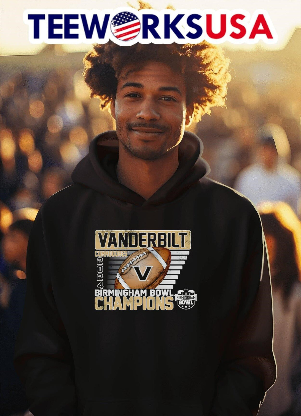 Vanderbilt Commodores 2024 Birmingham Bowl Champions - Adult & Kids T-Shirts, Sweatshirts & Hoodies apparel design preview 2