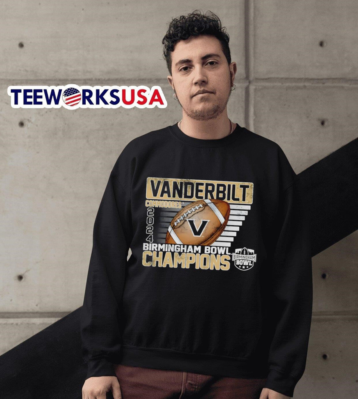 Vanderbilt Commodores 2024 Birmingham Bowl Champions - Adult & Kids T-Shirts, Sweatshirts & Hoodies apparel design preview 6