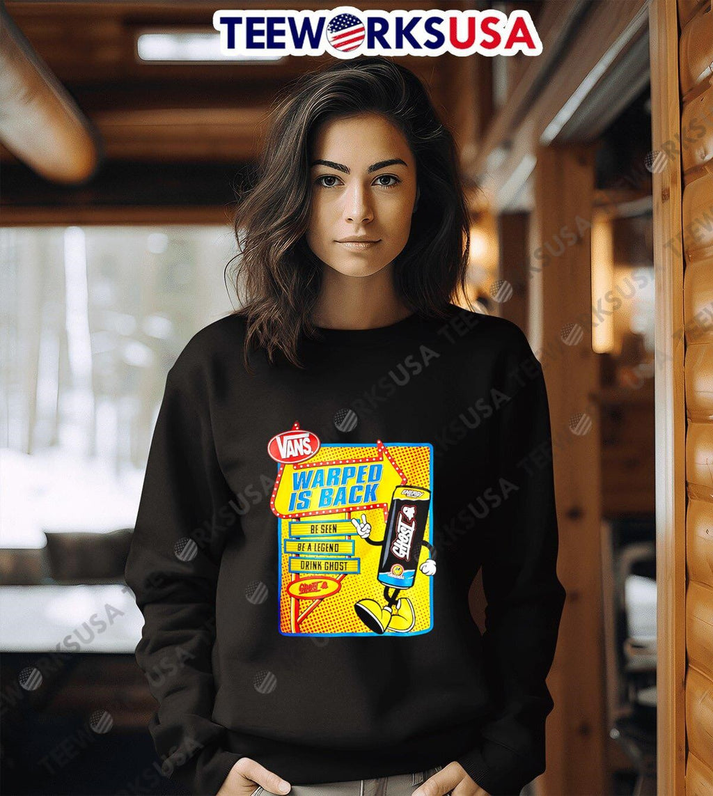 Vans Warped Is Back Be Seen A Legend Drink Ghost - Adult & Kids T-Shirts, Sweatshirts & Hoodies apparel design preview 6