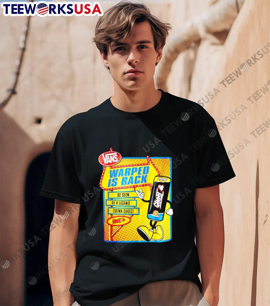 Vans Warped Is Back Be Seen A Legend Drink Ghost - Adult & Kids T-Shirts, Sweatshirts & Hoodies apparel design preview 1