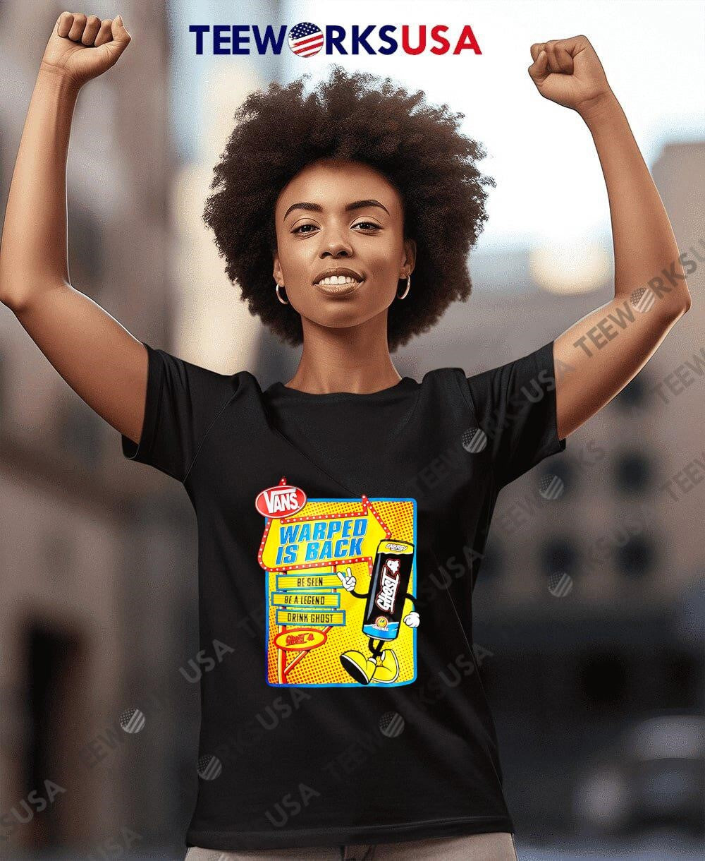 Vans Warped Is Back Be Seen A Legend Drink Ghost - Adult & Kids T-Shirts, Sweatshirts & Hoodies apparel design preview 7