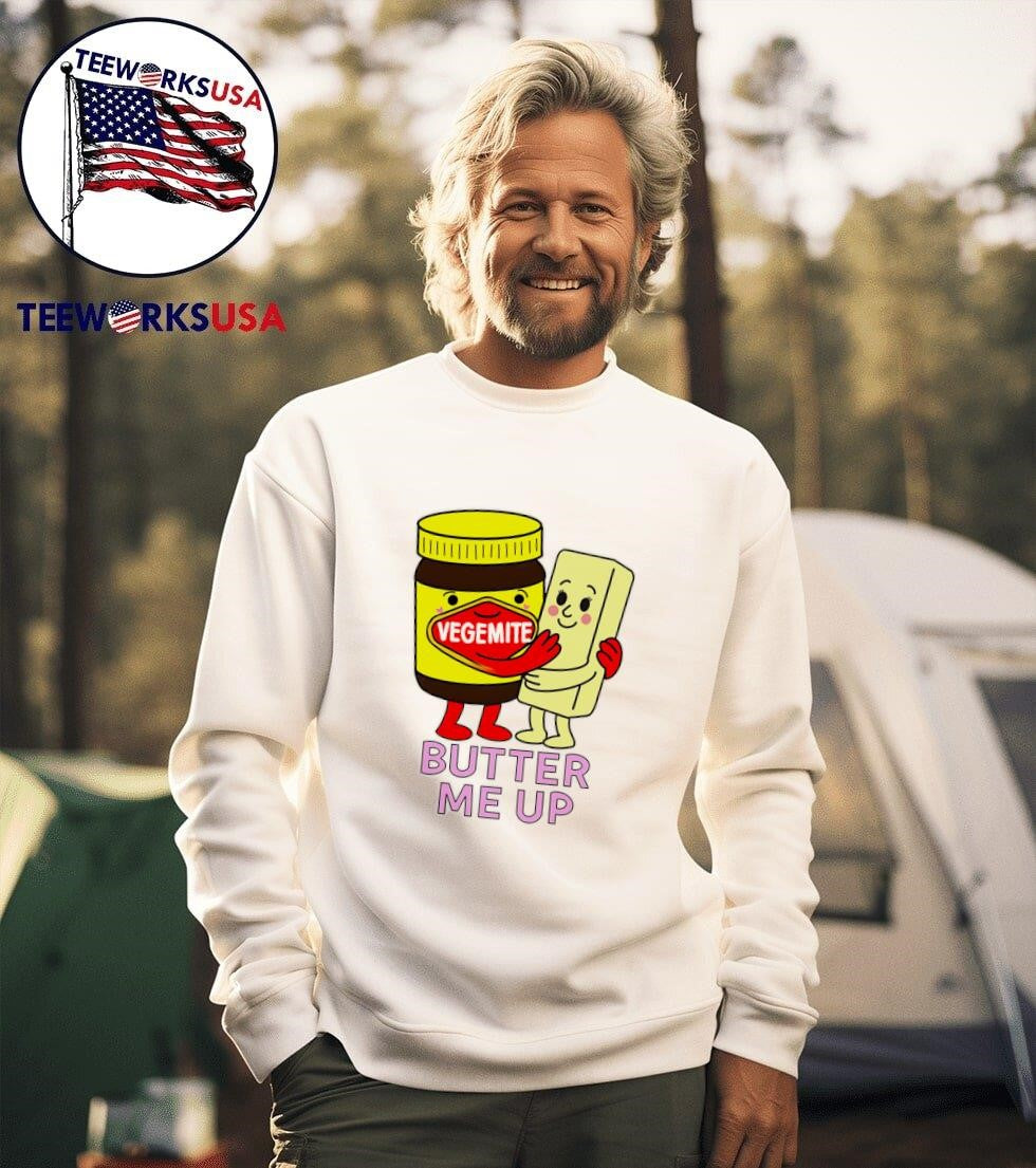 Vegemite butter me up - Adult & Kids T-Shirts, Sweatshirts & Hoodies apparel design preview 3