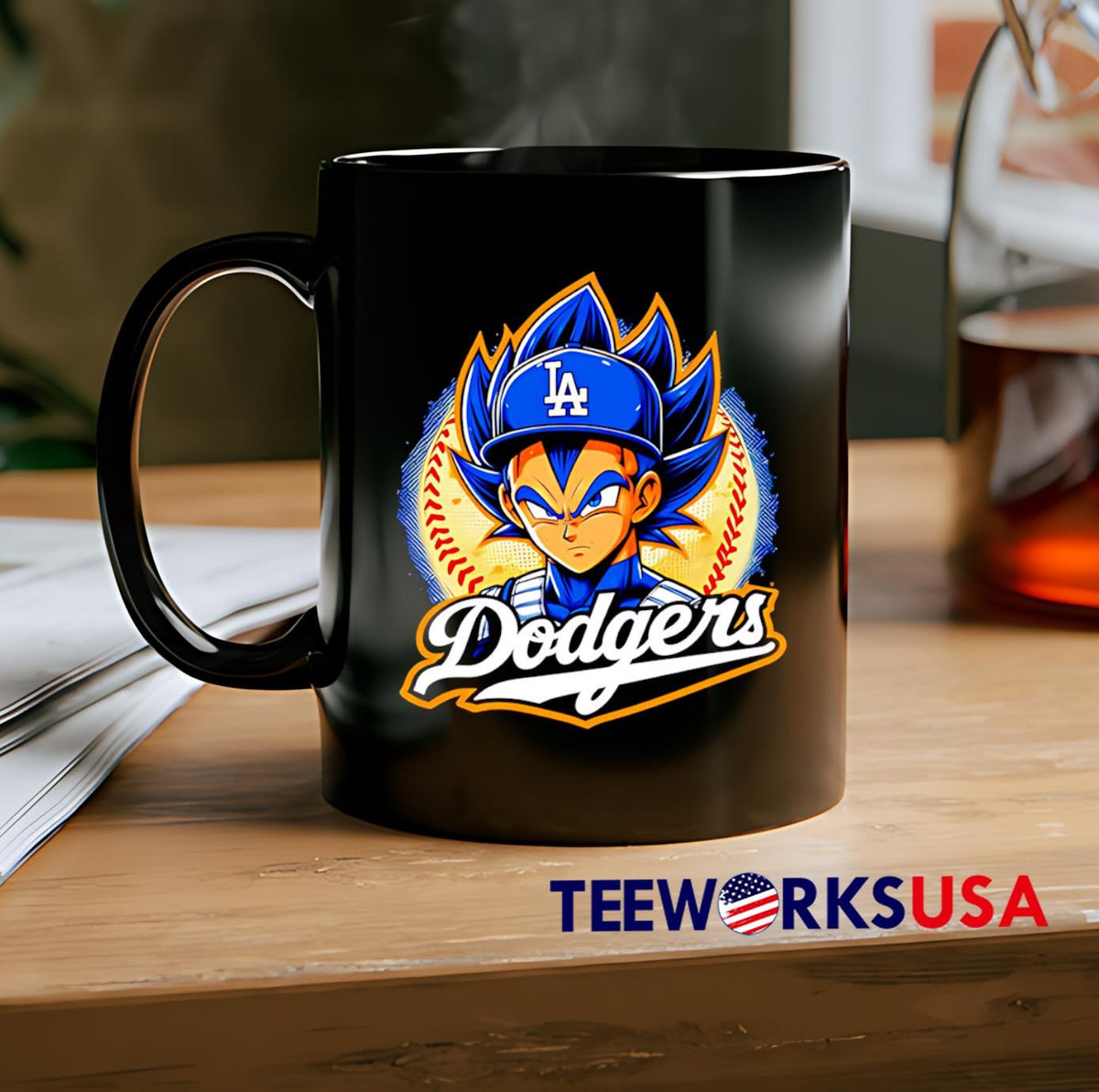 Vegeta Dragon Ball Z Dodgers - Adult & Kids T-Shirts, Sweatshirts & Hoodies apparel design preview 2