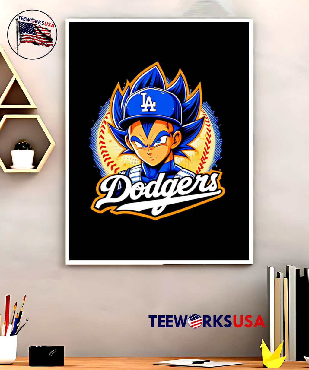 Vegeta Dragon Ball Z Dodgers - Adult & Kids T-Shirts, Sweatshirts & Hoodies apparel design preview 5
