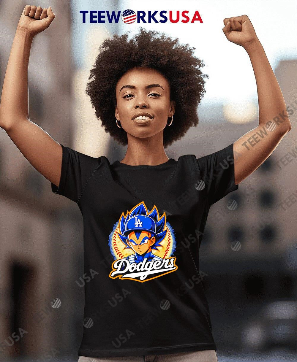 Vegeta Dragon Ball Z Dodgers - Adult & Kids T-Shirts, Sweatshirts & Hoodies apparel design preview 8