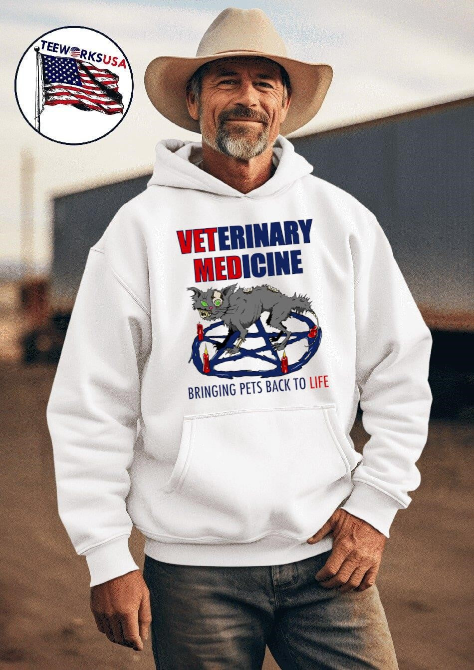 Veterinary Medicine bringing pets back to life - Adult & Kids T-Shirts, Sweatshirts & Hoodies apparel design preview 2