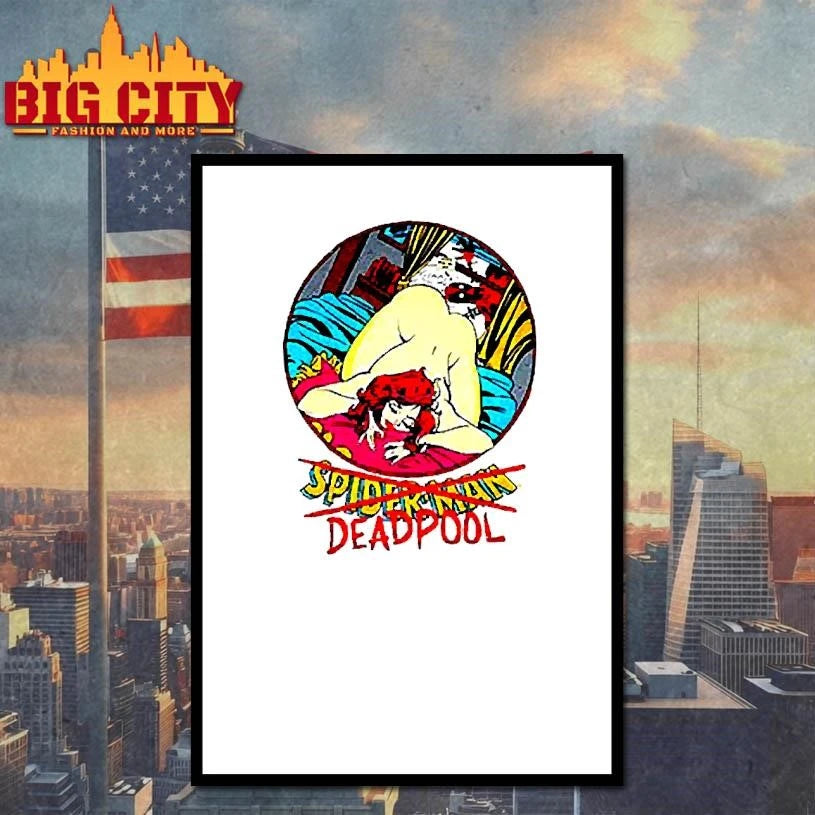 Vintage Deadpool Peeking - Adult & Kids T-Shirts, Sweatshirts & Hoodies apparel design preview 4