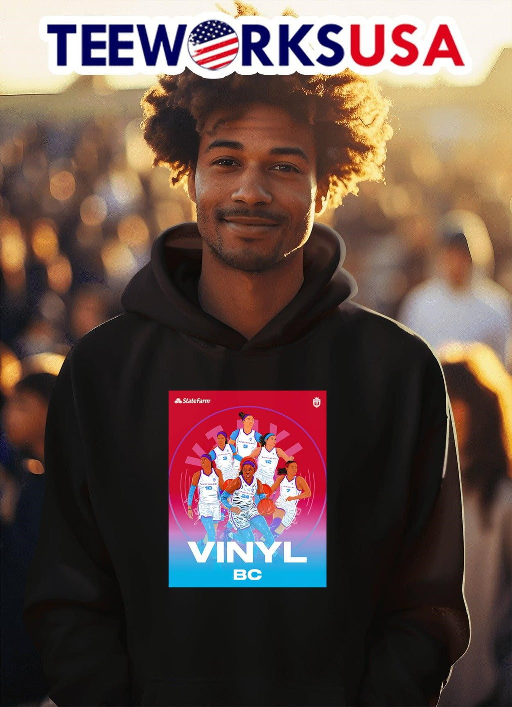 Vinyl BC Unrivaled Basketball poster - Adult & Kids T-Shirts, Sweatshirts & Hoodies apparel design preview 2