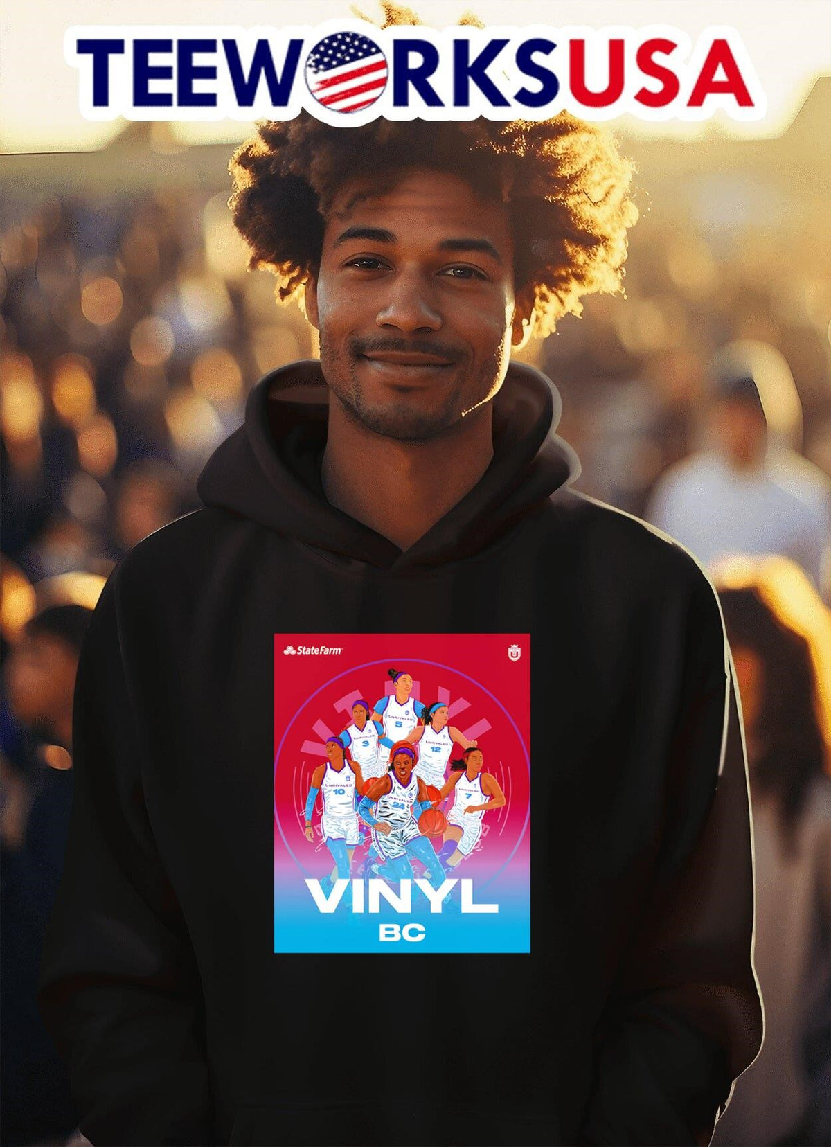 Vinyl BC Unrivaled Basketball poster - Adult & Kids T-Shirts, Sweatshirts & Hoodies apparel design preview 2