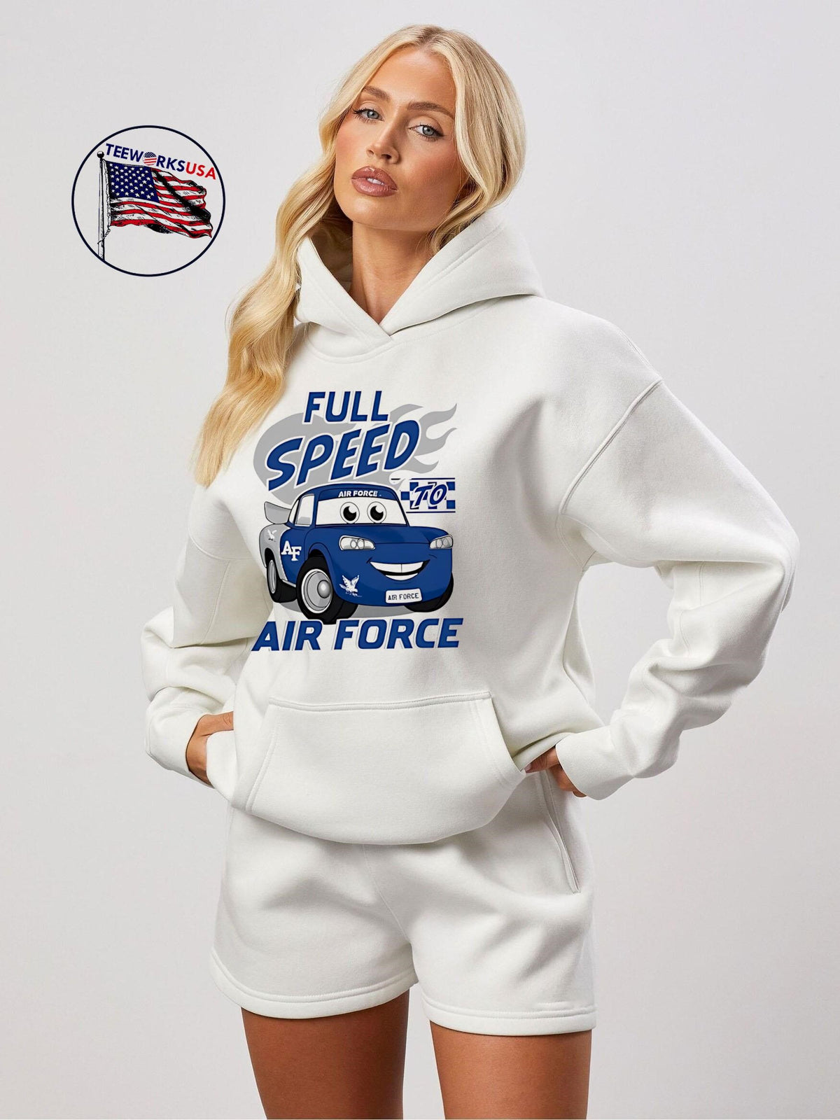 Vive La Fete Full Speed Air Force Falcons - Adult & Kids T-Shirts, Sweatshirts & Hoodies apparel design preview 2
