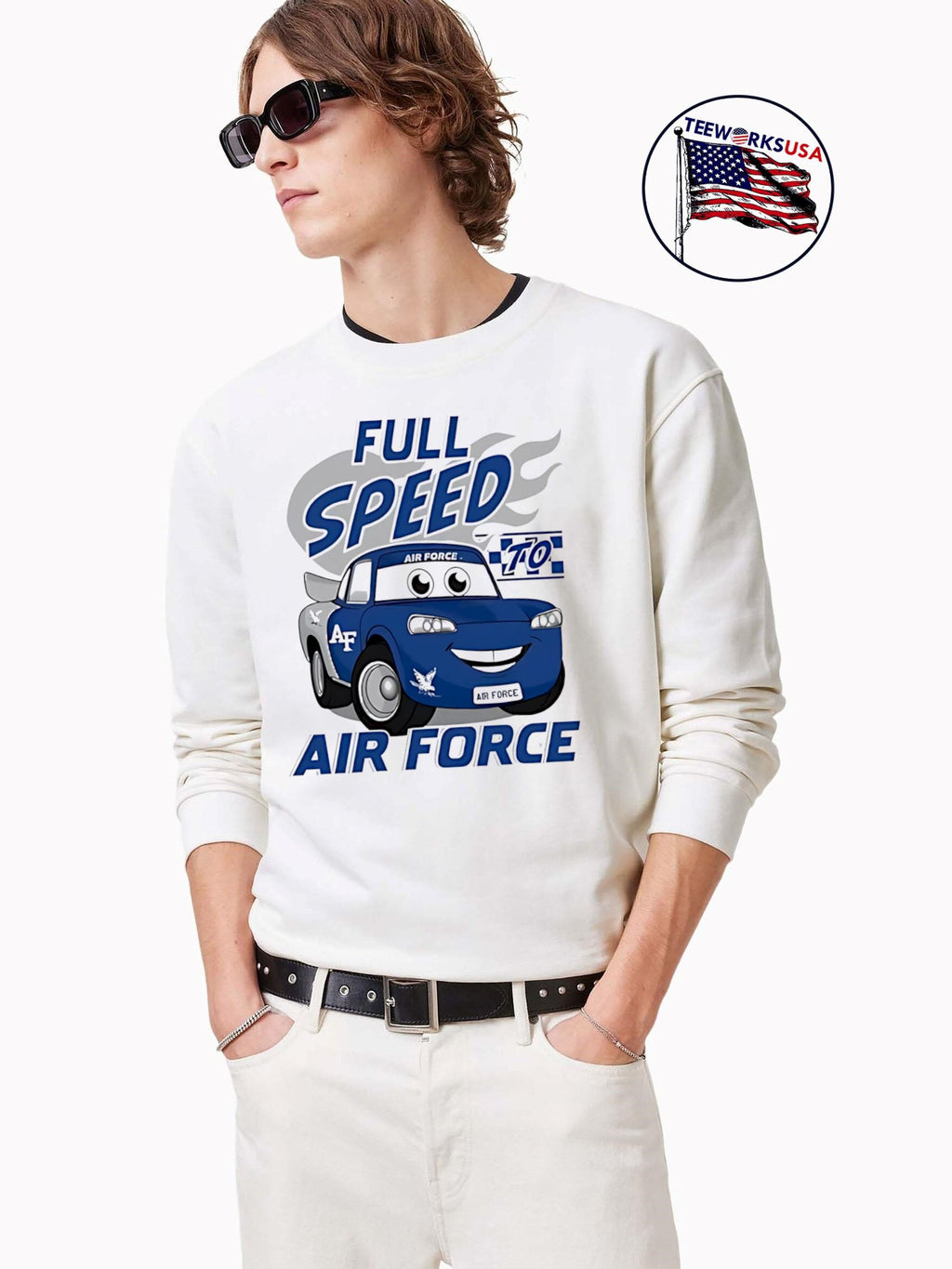 Vive La Fete Full Speed Air Force Falcons - Adult & Kids T-Shirts, Sweatshirts & Hoodies apparel design preview 3