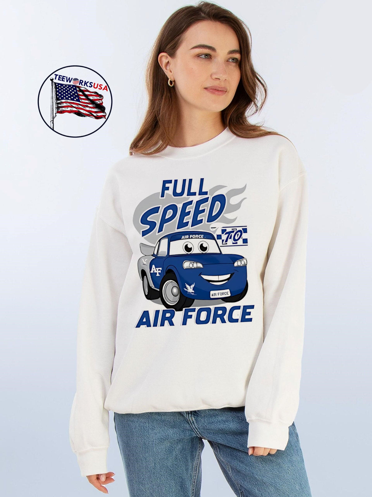 Vive La Fete Full Speed Air Force Falcons - Adult & Kids T-Shirts, Sweatshirts & Hoodies apparel design preview 4