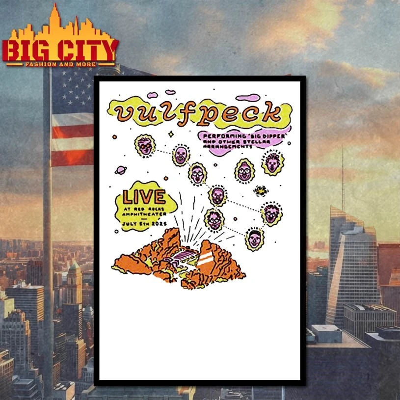 Vulfpeck July 5, 2025 Red Rocks Amphitheatre, - Adult & Kids T-Shirts, Sweatshirts & Hoodies apparel design preview 4