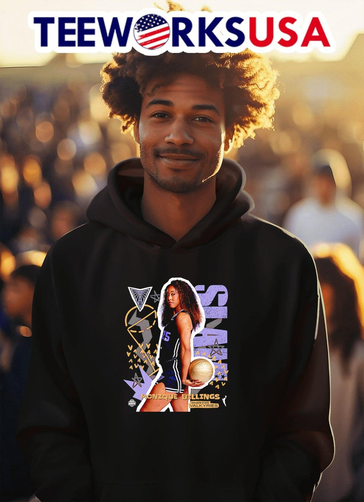 WSLAM Golden State Valkyries Monique Billings - Adult & Kids T-Shirts, Sweatshirts & Hoodies apparel design preview 2