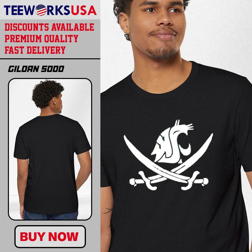 WSU Mike Leach Pirates logo - Adult & Kids T-Shirts, Sweatshirts & Hoodies apparel design preview 1
