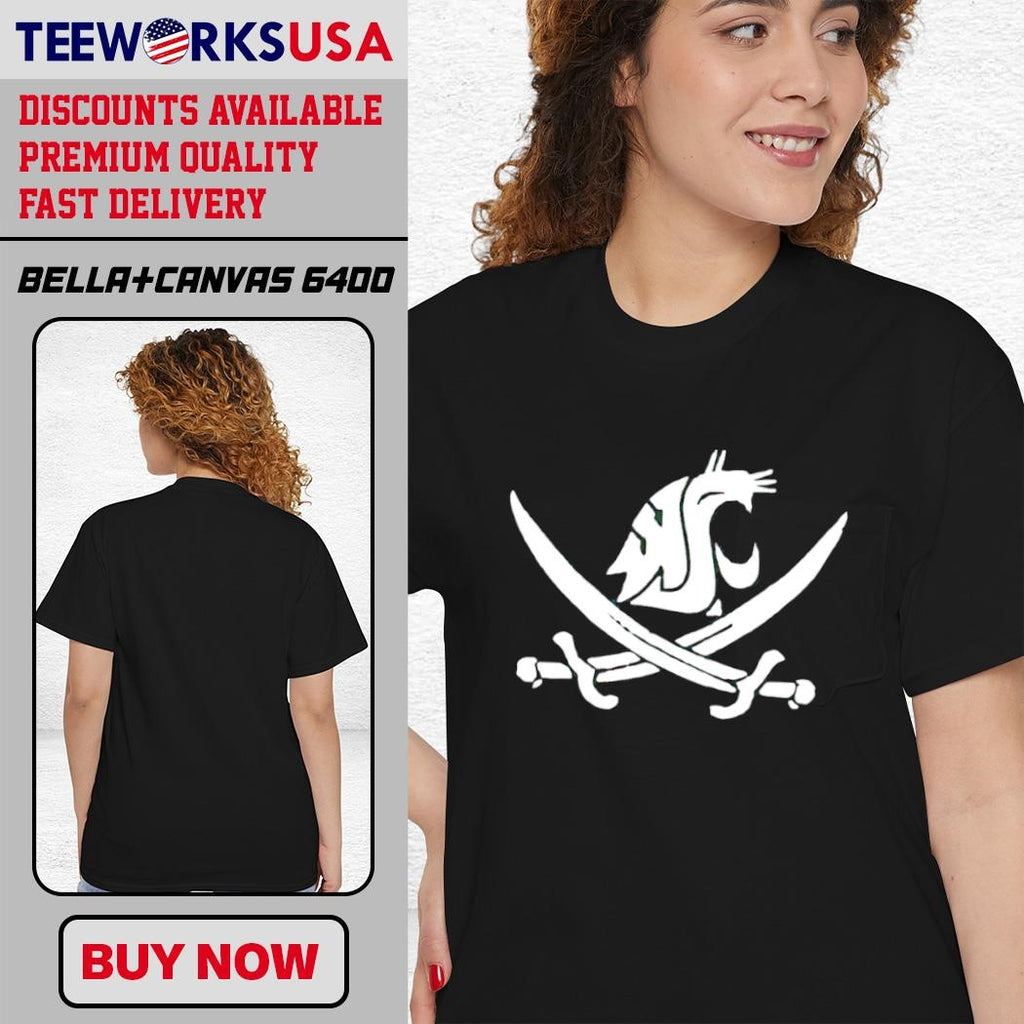 WSU Mike Leach Pirates logo - Adult & Kids T-Shirts, Sweatshirts & Hoodies apparel design preview 4