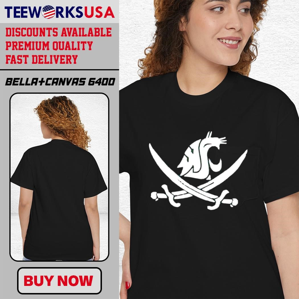 WSU Mike Leach Pirates logo - Adult & Kids T-Shirts, Sweatshirts & Hoodies apparel design preview 4