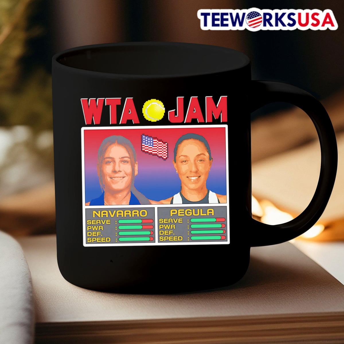 WTA Jam Navarro and Pegula - Adult & Kids T-Shirts, Sweatshirts & Hoodies apparel design preview 3