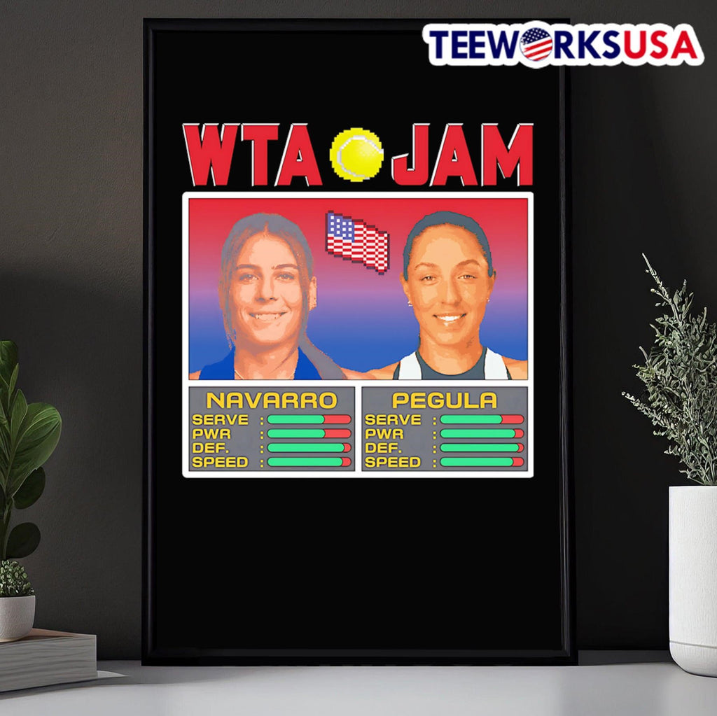 WTA Jam Navarro and Pegula - Adult & Kids T-Shirts, Sweatshirts & Hoodies apparel design preview 5
